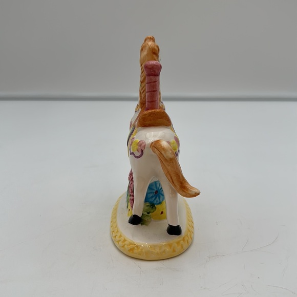 Vintage 1993 Handcrafted Merry-Go-Round Carousel Horse Porcelain Ceramic Pastel - Picture 4 of 16